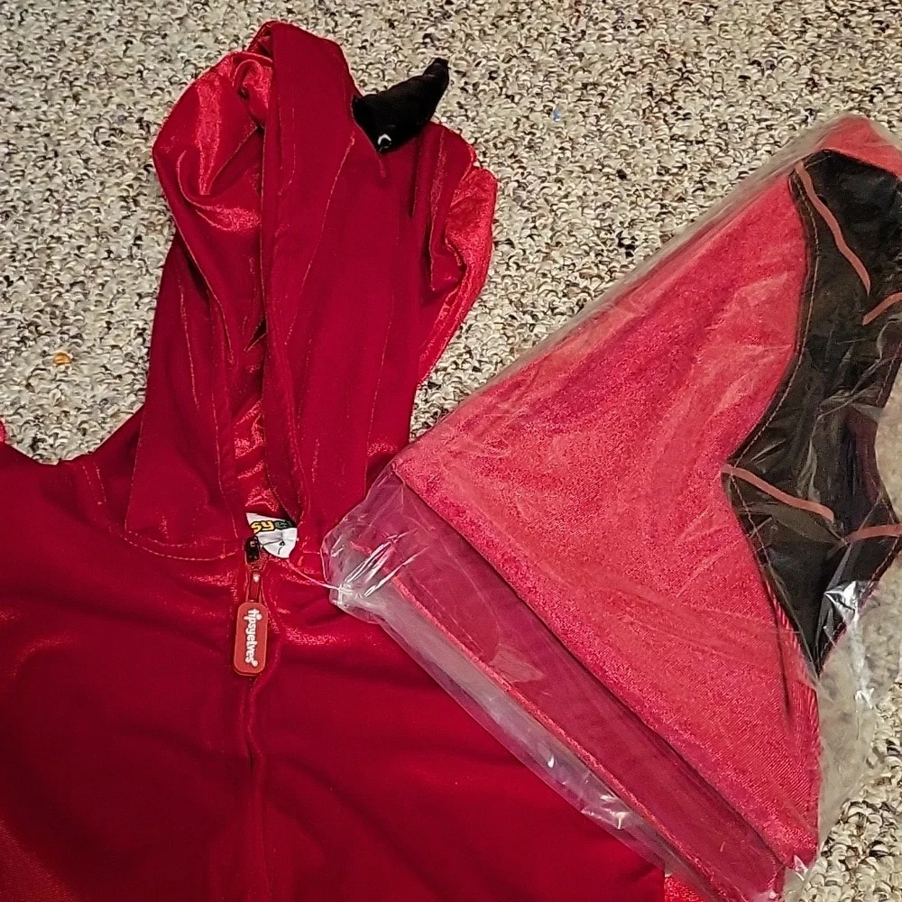 TIPSY ELVES NWT DEVIL JUMPSUIT‎ HALLOWEEN COSTUME Unisex Youth Size XS